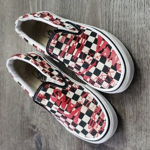 VANS Women's Graffiti Checkerboard Slip-On Shoes Size 7 or MENS 5.5, Unisex